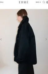 エレー リーバーシブル Shearling コート ブラック