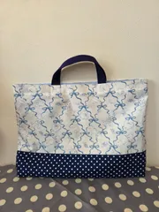 ぬいぐるみ柄　レッスンバッグ　ハンドメイド