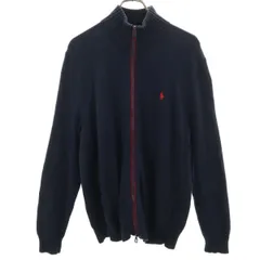 Polo by Ralph Lauren ポロバイラルフローレン ニットジャケット M ネイビー メンズ 古着