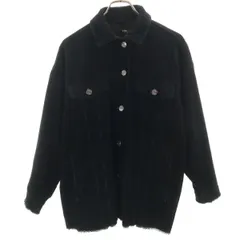 ZARA OUTERWEAR ザラ アウターウェア カットオフ加工 コーデュロイジャケット S ブラック レディース 古着