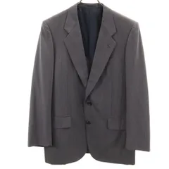 Pierre Cardin ピエールカルダン 日本製 ストライプ柄 テーラードジャケット AB5 チャコールグレー メンズ 古着のサムネイル