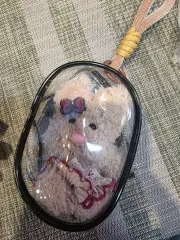 クリアクマのぬいぐるみバッグキーホルダー 3個