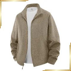 【新品】 [KEFITEVD] ジャンパー メンズ 冬 フリースジャケット 防寒着 大きいサイズ スタンドカラーコート タクティカルジャケット ウインドブレーカー アウトドア ブルゾン 秋冬 暖かい ライトブラウン M 0