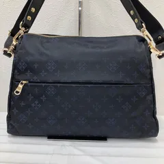 1525 良品　russet　ラシット　2way　ショルダーバッグ　トートバッグ　ハンドバッグ　紺　ネイビー　黒　ブラック　モノグラム　総柄　肩がけ　斜めがけ　クロスボディ　ダブルファスナー