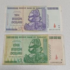 ジンバブエドル・旧紙幣 10億ドル連番2枚セット - メルカリ