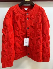 新品 ボッテガ・ヴェネタ 25FW ウールケーブル ニット カーディガン (XL)