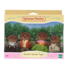 シルバニアファミリー Chocolate Labrador Family(チョコレートラブラドールファミリー)(海外版) 海外版チョコレートラブラドールファミリーがもらえちゃうキャンペーン 完成トイ(4514) エポック社