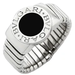 ブルガリ BVLGARI リング 指輪 ブルガリブルガリ トゥボガス ブラックXホワイトゴールド 18K 750 18金 1Pダイヤ  17.5号【中古】