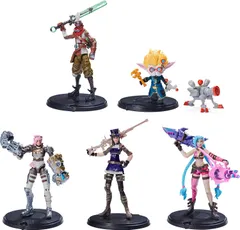 リーグオブレジェンド フィギュア 5体セット デュアル シティーズ League of Legends Dual Cities Pack Champion Collection Jinx Heimerdinger Vi Caitlyn Ekko