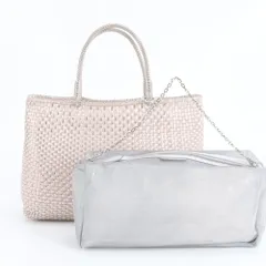 極美品 アンテプリマ ワイヤー 編み込み インバッグ トート バッグ 肩掛け ショルダー ハンド A4 レディース EBM DT11-8【中古】