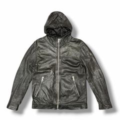 良品バックラッシュ定価19.8万円スペインカーフ製品染めフーディ
