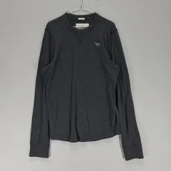 AI 90% Abercrombie アバクロンビー メンズ105 ラウンドTシャツ 春 秋 チャコール 06288