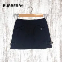 BURBERRY LONDON バーバリーロンドン サイドバックルベルト 台形 ミニスカート ブラック キッズ 110cmのサムネイル
