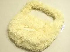 未使用品 リリーブラウン ハンドバッグ ポリエステルファー ◆ ライトイエロー系 レディース LILY BROWN ▼8C