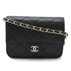 CHANEL シャネル マトラッセ ココマーク チェーンショルダーバッグ セミショルダー ミニバッグ キャビアスキン ブラック 黒 ゴールド金具 AP2727