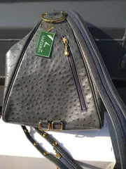 LUNE JOURN PARIS 2way リュック ショルダーバッグ オーストリッチ風 レザー ヴィンテージ レディースバッグ