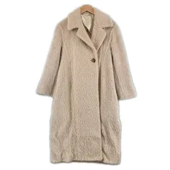 美品 CELINE セリーヌ コート アルパカ ピンクベージュ レディース 34 ファー　シャギーコート【古着】【中古】【送料無料】のサムネイル