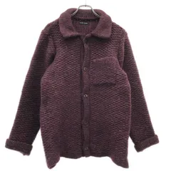 FRANK LEDER フランクリーダー ウールニットジャケット  パープル Sのサムネイル