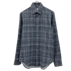 Berluti ベルルッティ カリグラフィチェックコットンロングスリーブボタンダウンシャツ R27HTL98CPAD ブルー系 37のサムネイル