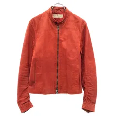 EMPORIO ARMANI エンポリオアルマーニ レザーシングルライダースジャケット  レッド 48のサムネイル