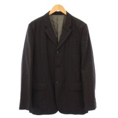 コムデギャルソンオムプリュス COMME des GARCONS HOMME PLUS AD2001 03SS daytime evening テーラードジャケット アウター シングル 背抜き ウール モヘヤ混 M ダークブラウン /BB
