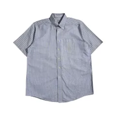 90s L.L.Bean エルエルビーン WRINKLE RESISTANT ストライプ オックスフォード BD ボタンダウン 半袖 シャツ サイズ 16-REG /メンズ アウトドア ビンテージ