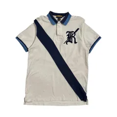 RALPH LAUREN RUGBY ラルフローレン ラグビー ビッグロゴ 半袖 鹿の子 ポロシャツ L /ホワイト系 メンズのサムネイル