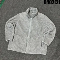 ユニクロ フリース フルジップアップ グレー xxxl