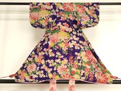 最高級錦紗】希少アンティーク 子供着物 正絹 ターコイズブルー大正 
