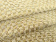 平和屋着物●山下八百子　本場黄八丈　市松綾織　正絹　逸品　DABC2733ud 平和屋着物○山下八百子 本場黄八丈 市松綾織 正絹 逸品 DABC2733ud