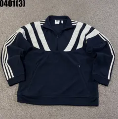 アディダス 3本線 トレーナー ハーフジップアップ ネイビーl 0402
