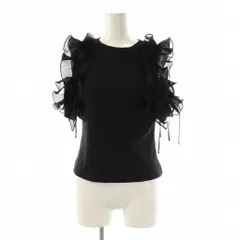 スナイデル SNIDEL 24AW フリルスリーブカットプルオーバー カットソー F 黒 /NR ■OS