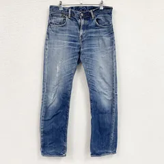 古着 used　Levi’s　リーバイス　502　デニムパンツ/ダメージジーンズ　ジップフライ　縦落ち　鬼ヒゲ　インディゴ　W33サイズ