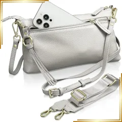 【新品】 [アンコール] ショルダーバッグ 【長財布も入る】 スマホ ショルダー 本革 高見え ベルト2種類 横型 レディース 小さめ スマホポーチ 斜めがけ ミニショルダー 財布 スマホポシェット スマホ バッグ 軽量 ショルダーポーチ サコッシュ フォ 0