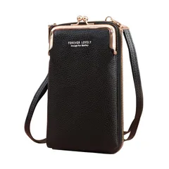 【新品】 [ulterra] ショルダーバッグ スマホショルダー レディース ブラック 黒 斜めがけ 大容量 可愛い 肩掛け おしゃれ ポシェット ポーチ 財布 携帯ポーチ スマホポーチ スマホ