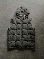00s Y2K NIKE ナイキ フーデッドダウンベスト グレージュ ベージュ 