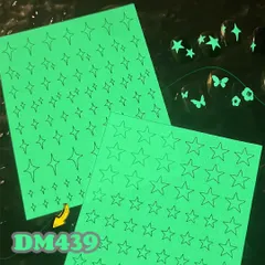 人気 蓄光 発光 ネイルシール スター 星 光る ネイルアート デコ用品 貼る 手作り素材 DM439