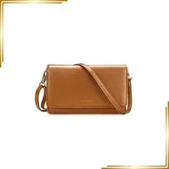 【新品】 [nuoku] レディース 斜めがけ財布ウォレットショルダー RFIDシールド ショルダー スマホバッグ 大容量レディースリストレット財布, 茶色 1