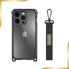 【新品】 【MagEasy】 iPhone14 Pro 対応 ケース カバー クリア 耐衝撃 米軍MIL規格 肩掛け 首かけ 斜めがけ ショルダー シンプル スマホケース ロング ストラップ 付き 透明 クリアケース ショルダーストラップ 付 スマホカバー 1