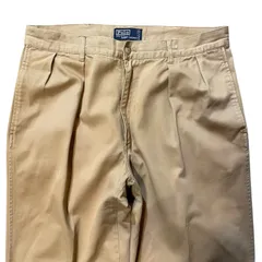 80s Polo by Ralph Lauren 2Tuck Chino Pants ベージュ W33 L35 ラルフローレン ポロチノ ヴィンテージ