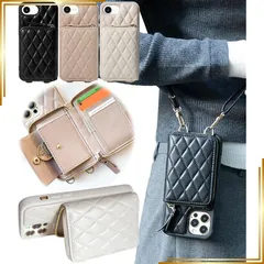 【新品】 Liisea 16e ケース ショルダー キルティング カード収納 財布 付き ファスナー アイフォン 16e ショルダーケース ストラップ付き 小銭入れ 落下防止 いphone16 16e スマホケース スタンド 耐衝撃 携帯 カバー かわいい 1