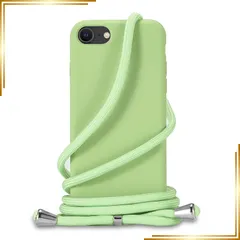 【新品】 Handodo iPhoneSE ケース 第2世代 第3世代 iPhone 8 ケース iPhone 7 ケース iPhone 6 ケース 2020 新型 液体シリコーン ランヤード ネックストラップ 調節可能なネックレス 0