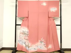 平和屋着物■訪問着　御所車花文　暈し染め　金彩　正絹　逸品　DABE2741cd