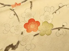 平和屋着物■上質な小紋　枝梅楓文　正絹　逸品　CABF3694ev