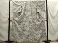 小紋/紗 ］ポリエステル 白 雪輪 夏着物 薄物 盛夏 洗える 洗濯 - メルカリ