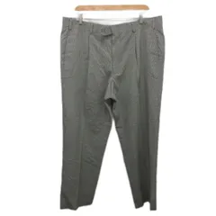 バーバリー ロンドン BURBERRY LONDON スラックス パンツ チェック柄 テーパード 97 グレー BBF75-606-06 ■MET2