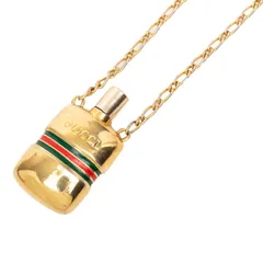 グッチ ヴィンテージ シェリーライン パフューム ボトル ペンダント ネックレス ゴールド メッキ レディース GUCCI【1-0260753】