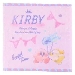 星のカービィ ハンドタオル ジャカードハンカチタオル カービィシャイニーポップ プププロリポップ  キャラクター