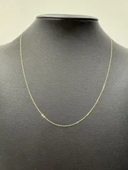 【美品】K10 10金製 ネックレス 約0.4g 長さ約45㎝(内4.5㎝) シンプル レディース