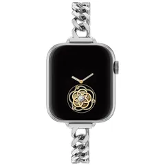 【新品】 Apple watch用チェーンバンドおしゃれ、軽い金属製可愛交換Apple Watch バンド、Series 8 7 6 5 4 3 2 1 SEの49/45/44/42/41/40/38mmに対応 (38/40/41mm, シルバー)
